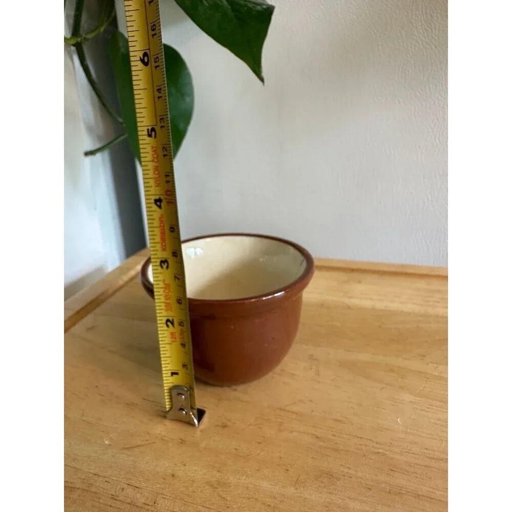 Vintage ceramic brown small pot